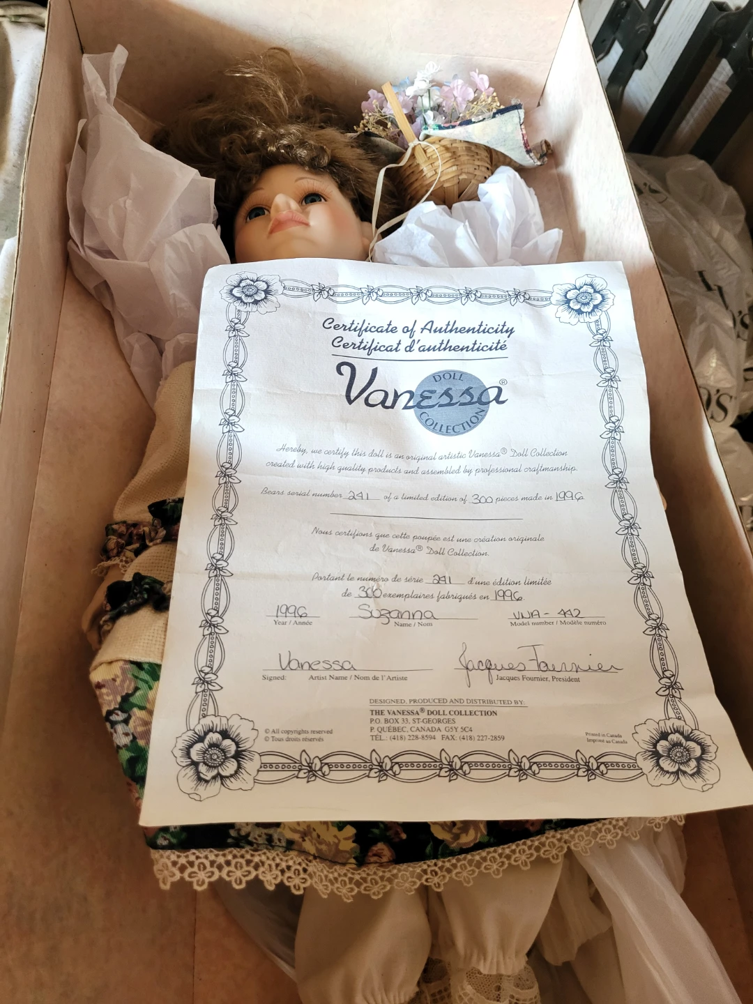 Vanessa Doll Collection "Susanna" Limited Edition Doll - photo 3