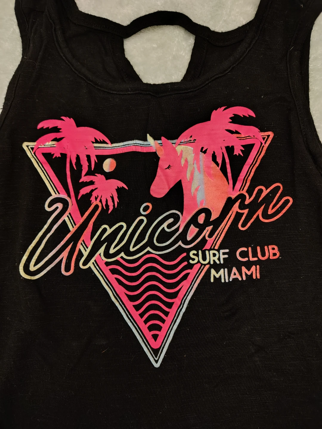 Girls Unicorn Surf Club Miami Tank Top - girls small - photo 2