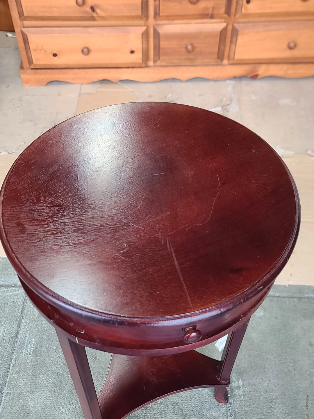 Small Wooden Side Table with Drawer - photo 5