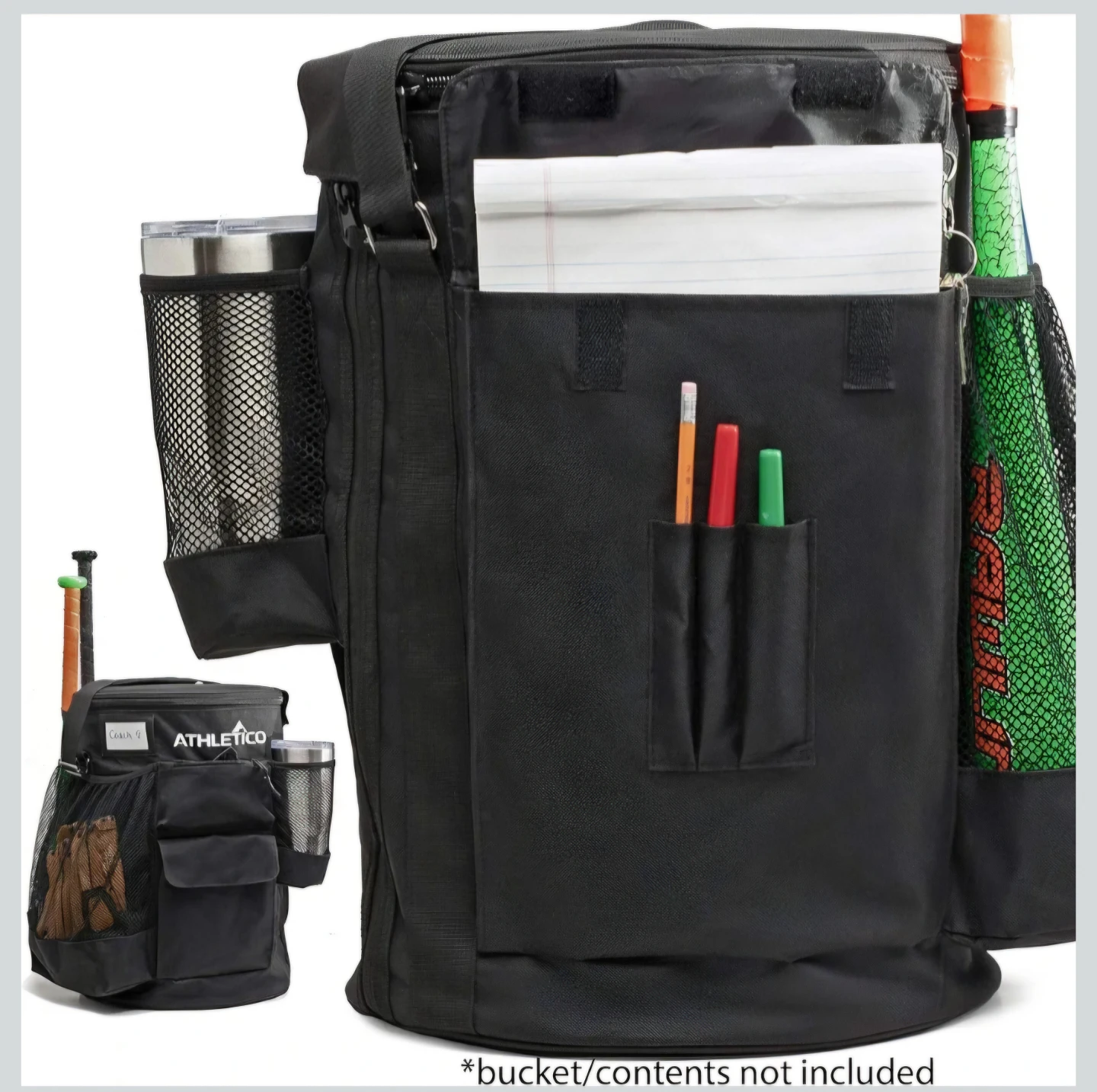ATHLETICO Baseball 10-Pocket Bucket Organizer Bag 🥕 - photo 5