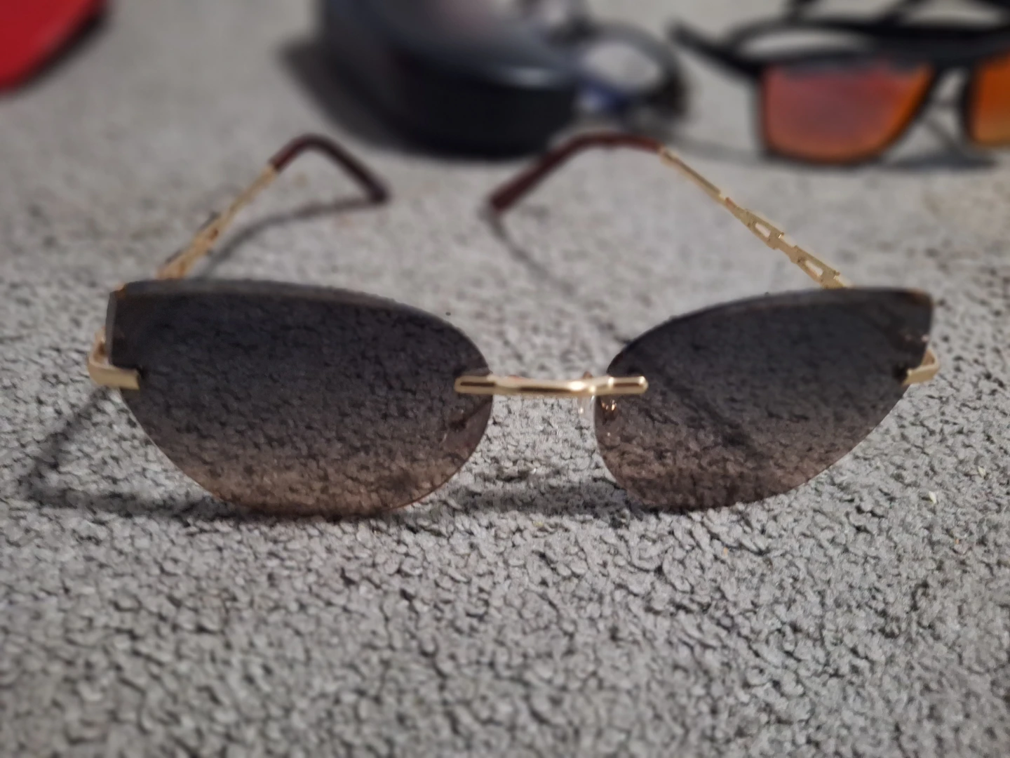 Rimless Oval Sunglasses