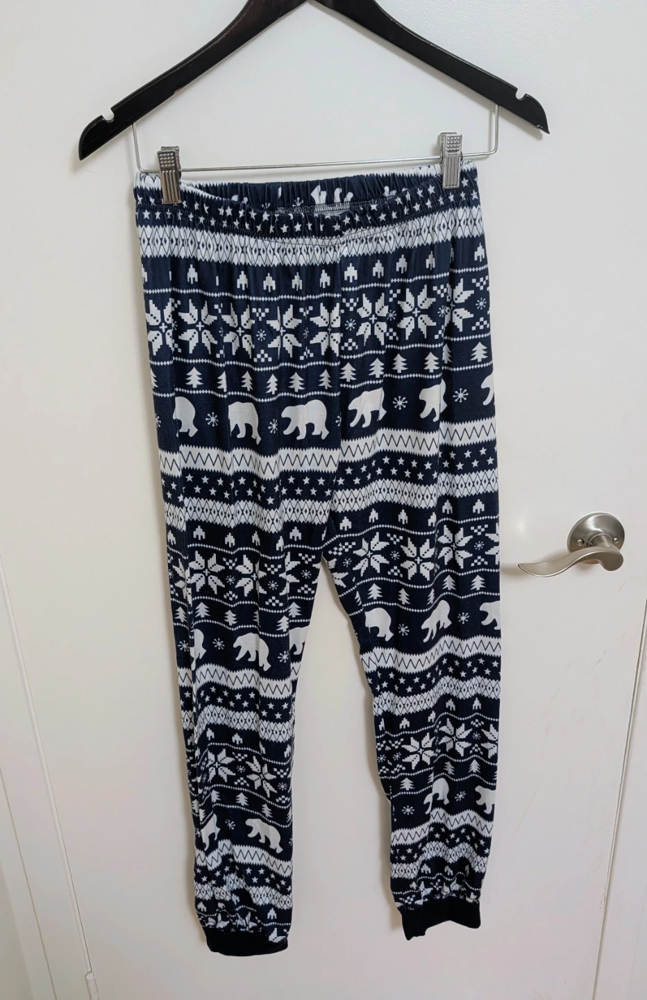 Polar Bear Snowflake Pajama Pants - Women's Size Medium