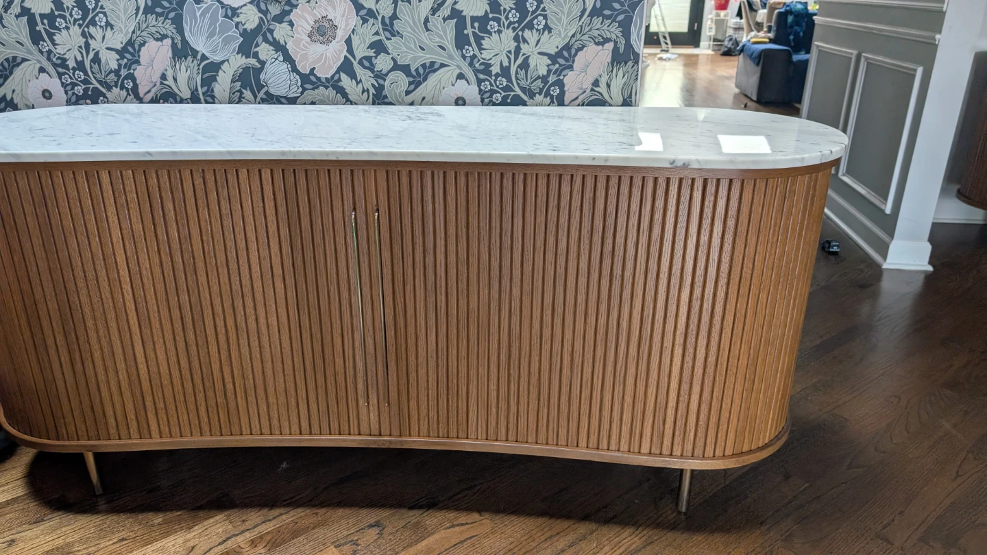 Wood and Marble Sideboard - photo 4