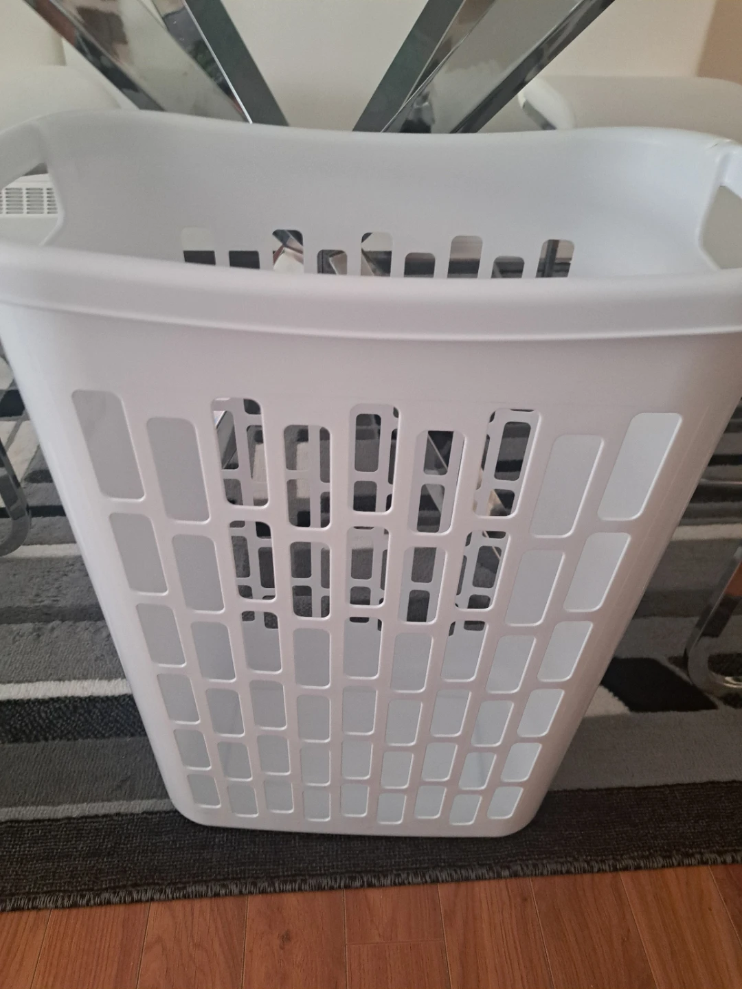 White Laundry Basket