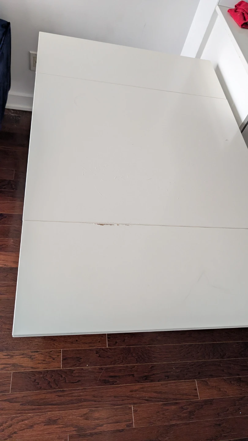 White Drop-Leaf DiningTable