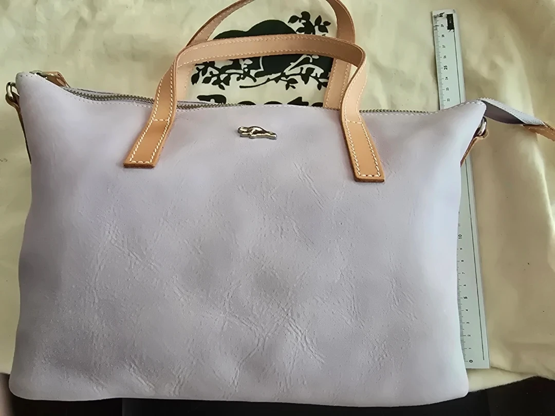 Roots Leather Tote Bag - Lavender