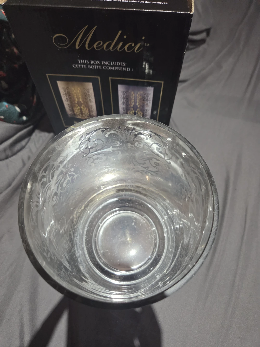 Medici Silver Mercury Finish Candle Holder - photo 3