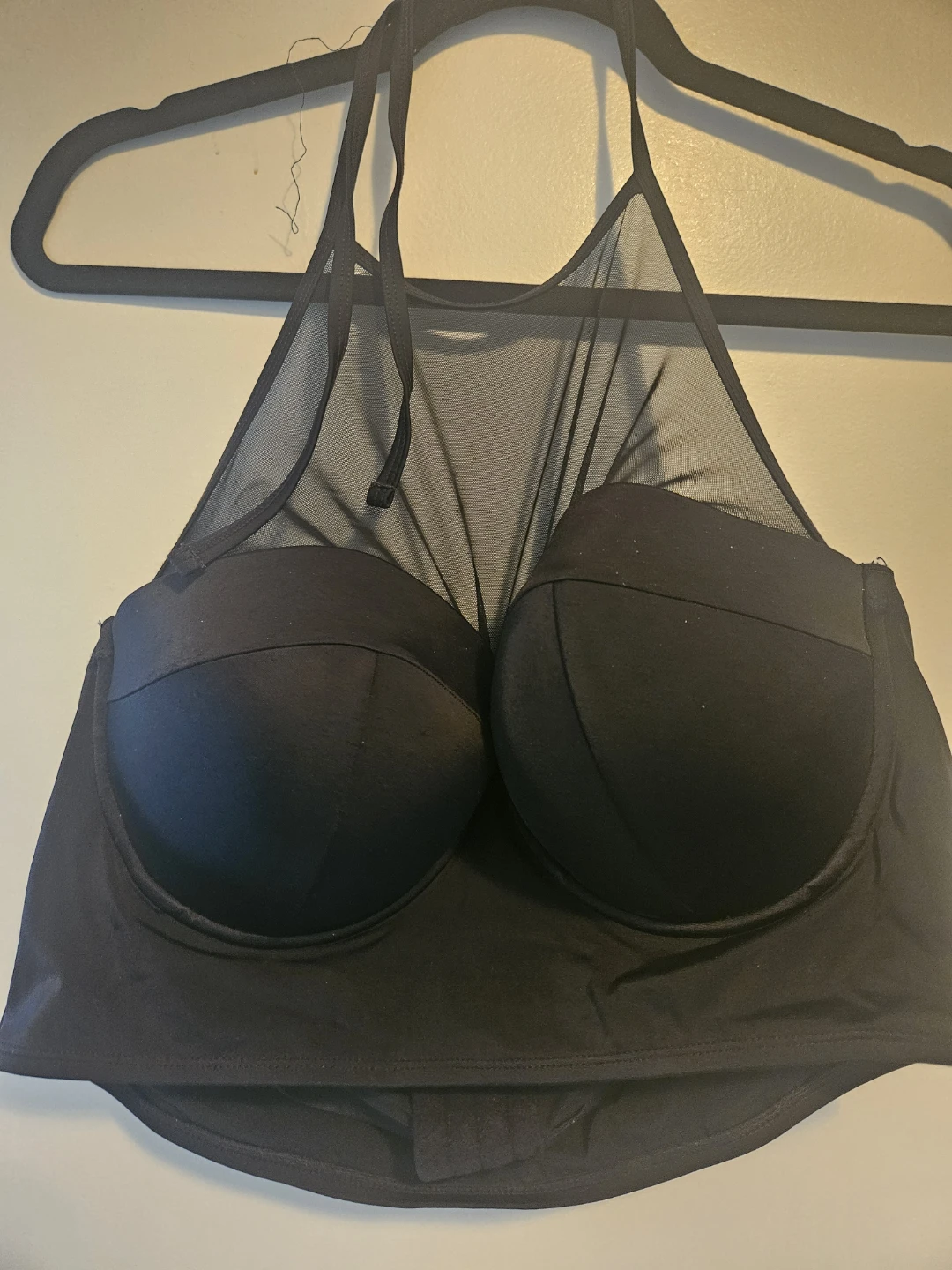 🧡 Torrid Black Halter Mesh Bikini Top Size 2. Plus size
