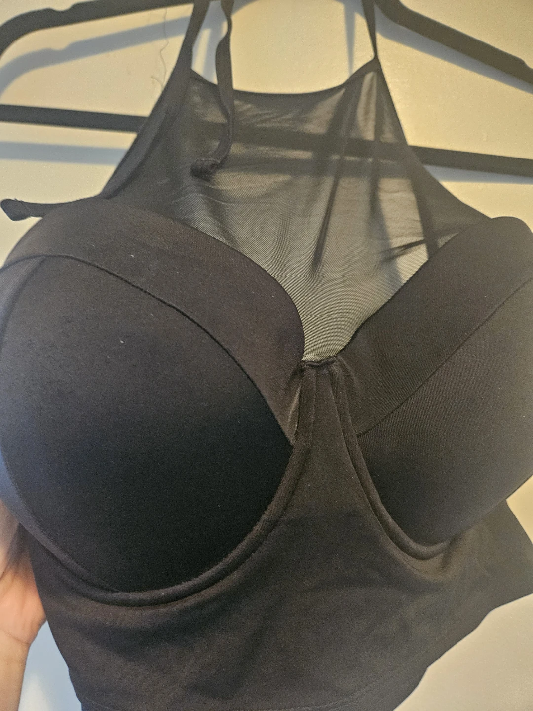 🧡 Torrid Black Halter Mesh Bikini Top Size 2. Plus size - photo 2