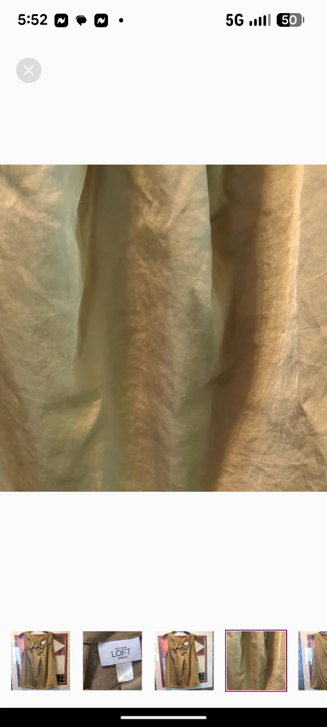LOFT Green Ruffled Sleeveless Blouse - photo 4
