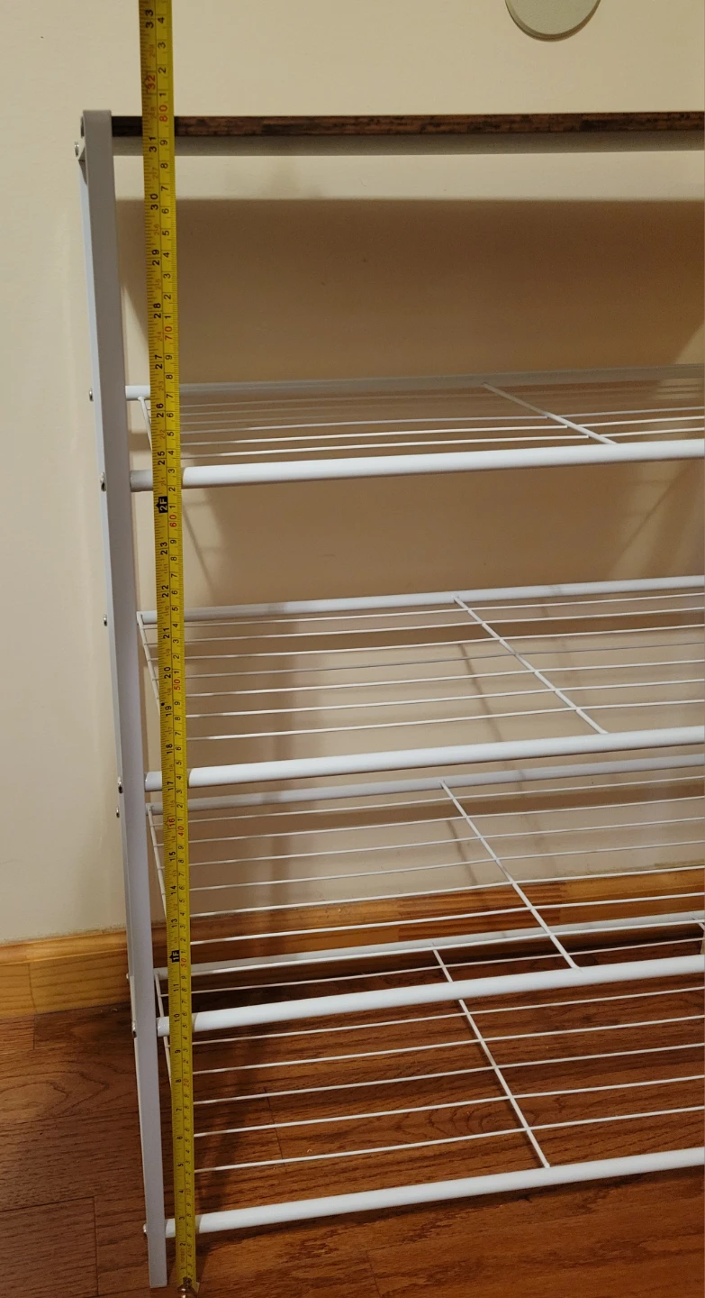 4-Tier Metal and Wood Shoe Rack. New, never used - photo 3