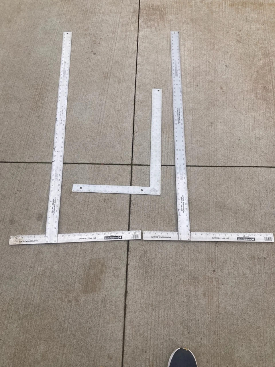 Metal T-Squares and Rulers