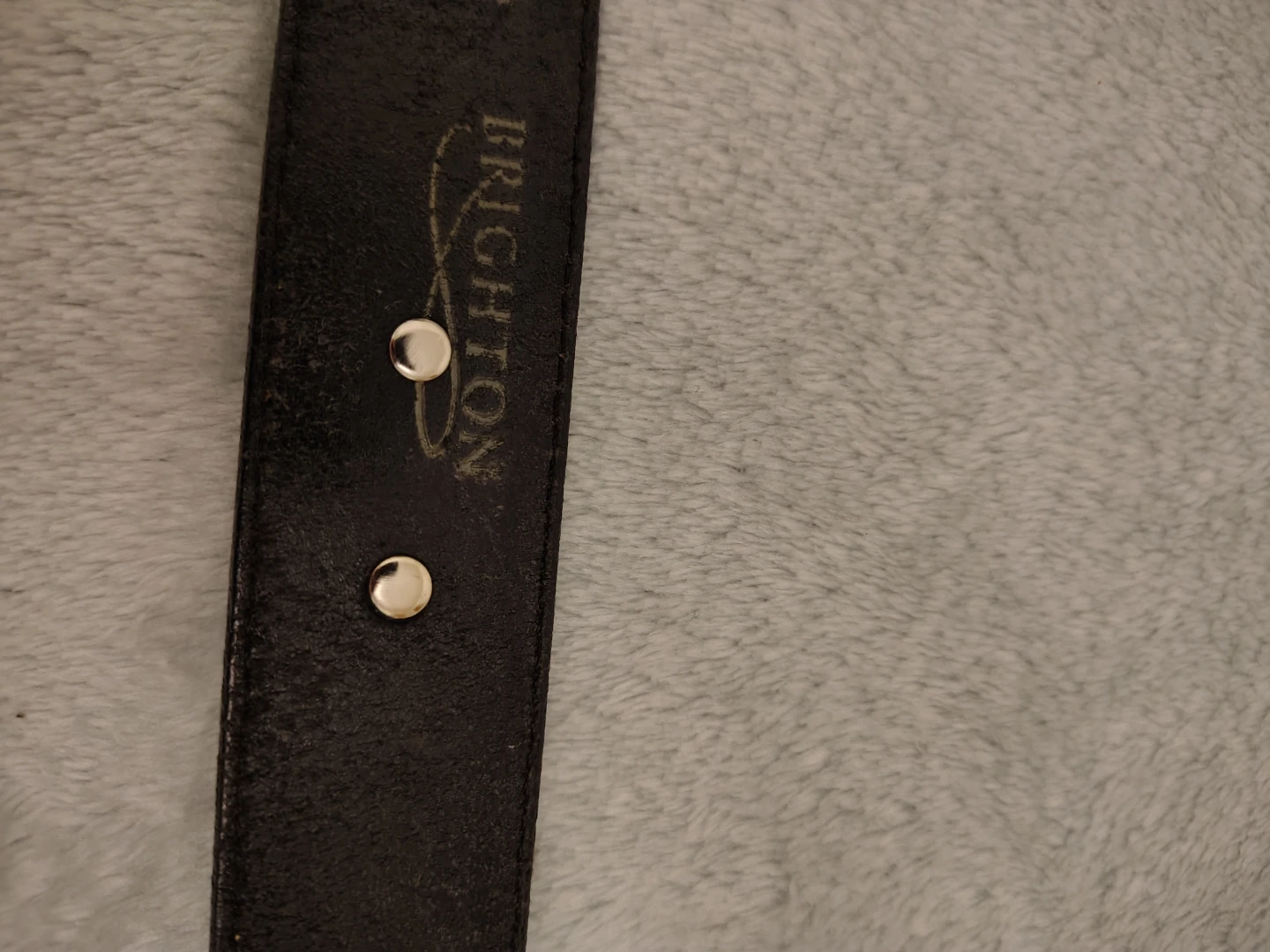 Brighton Black Leather Belt with Silver Western embellishments - photo 3