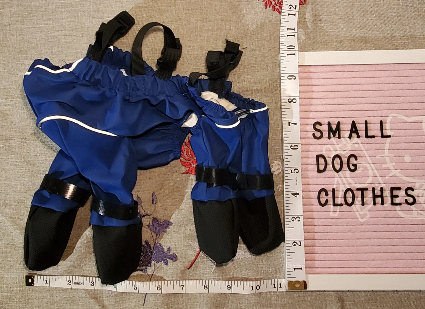 Blue Dog Rain/Snow suit with Boots - S