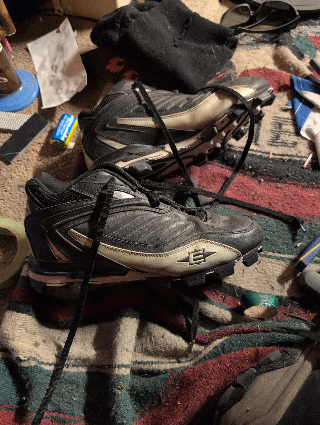 Men's Black Baseball Cleats