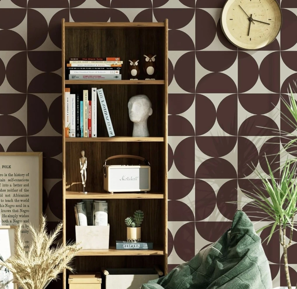 Geometric Peel and Stick Vintage Wallpaper 236"x17.3" - photo 4