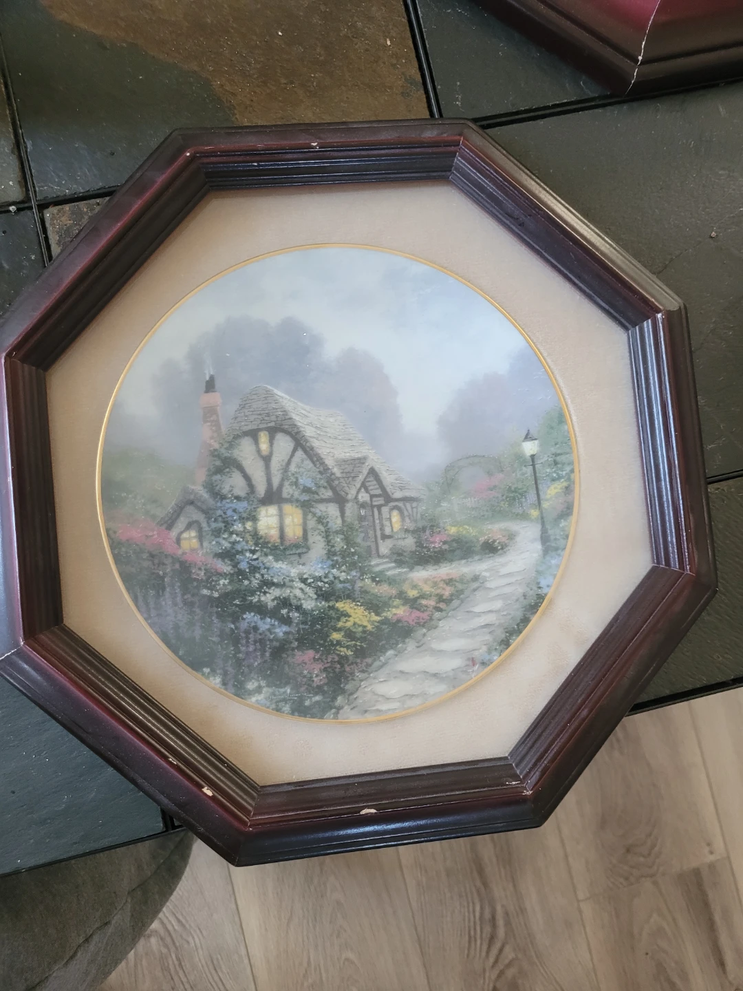 Framed Cottage Scene Wall Art