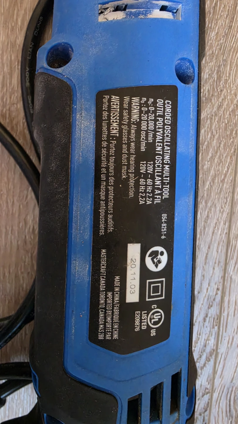 Mastercraft Corded Oscillating Multi-Tool - photo 3
