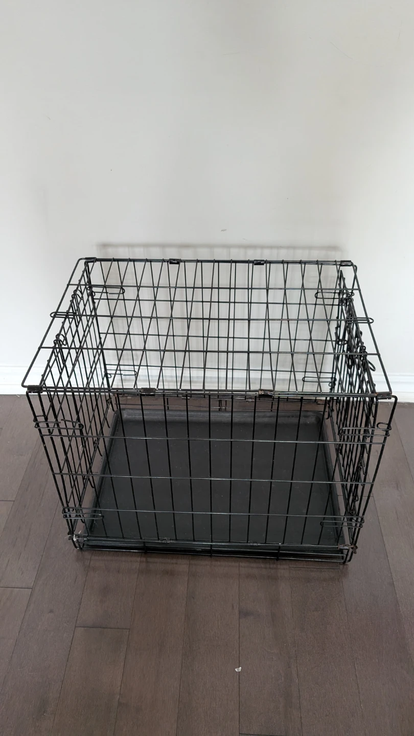 Black Wire Pet Crate / Cage with Black Tray - photo 2