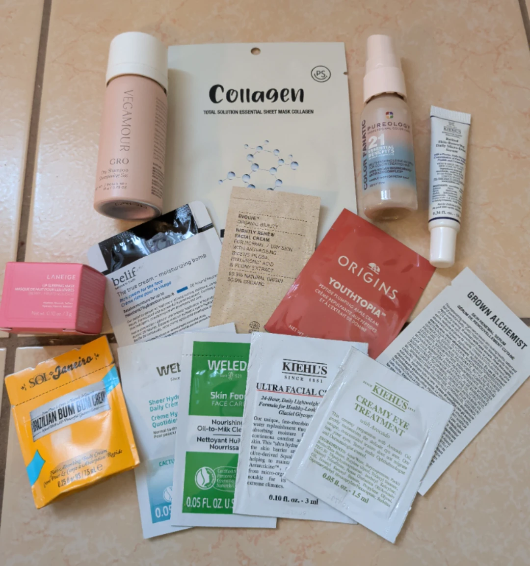 Skincare Sample Lot - Origins, Kiehl's, Belif, Laneige & More