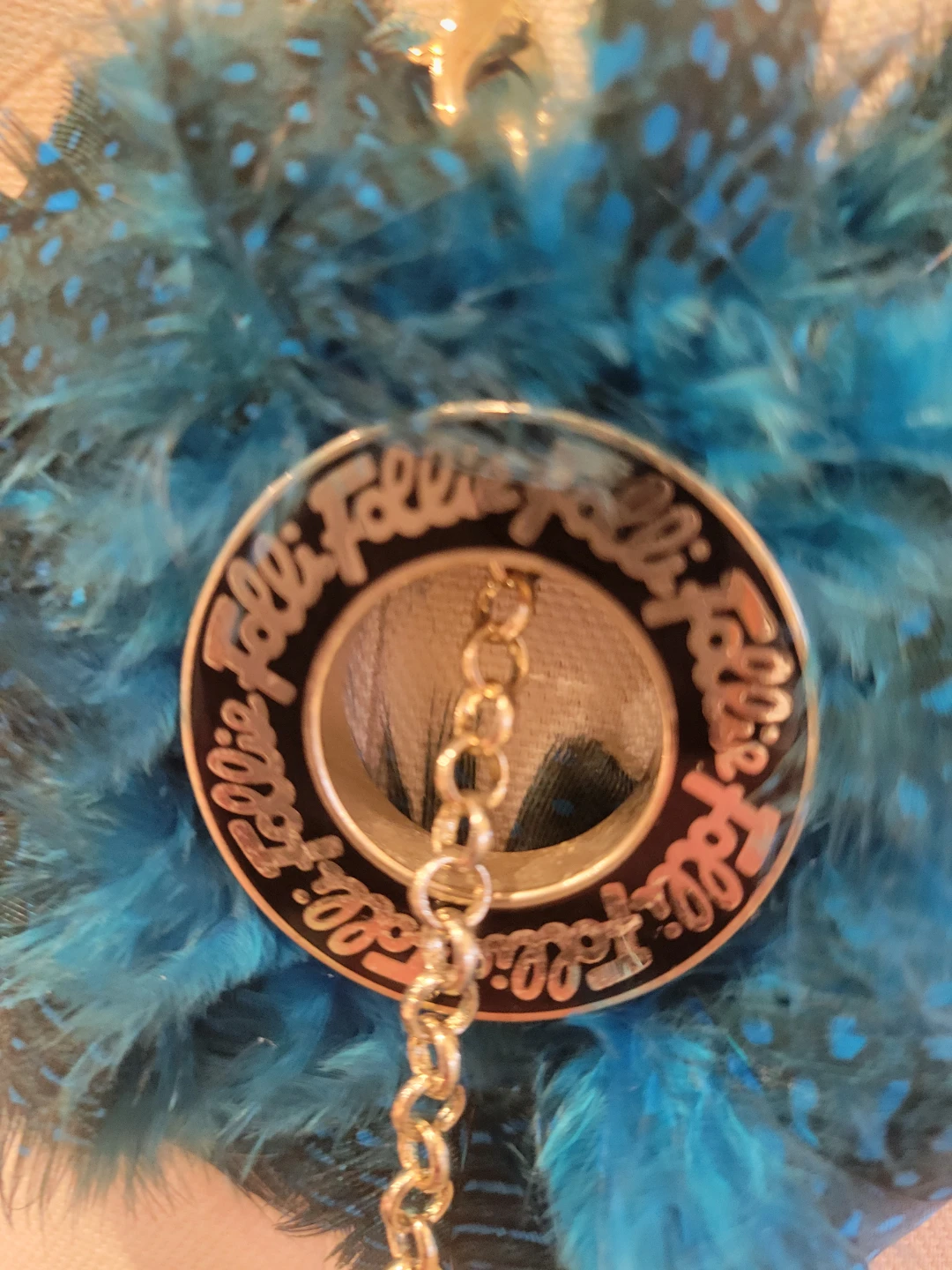 Follie Follie Blue Feather Pendant Necklace - photo 3