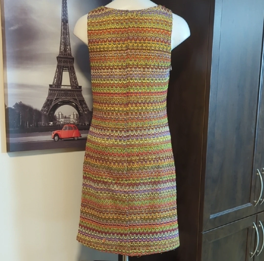 Women's Sleeveless Multi-Color Knit Dress - photo 4