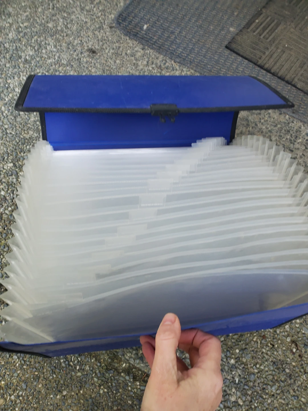 Blue Accordion Document Organizer Bag with Handle - photo 2