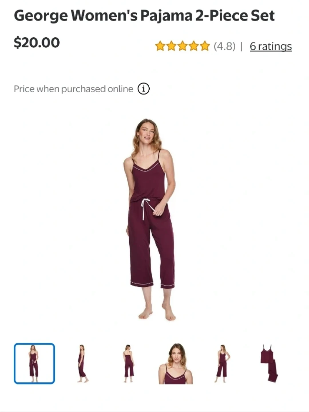 George Women's Pajama 2-Piece Set brandnew