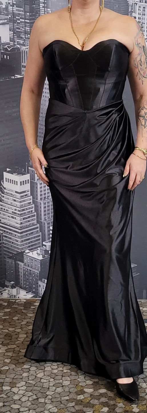 Black Strapless Gown