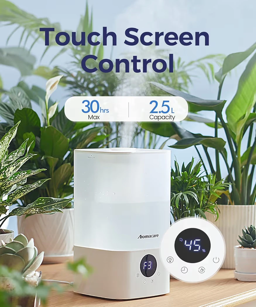 Aromacare 2.5L Smart Humidifier with Touch Screen and LED Lights - photo 5
