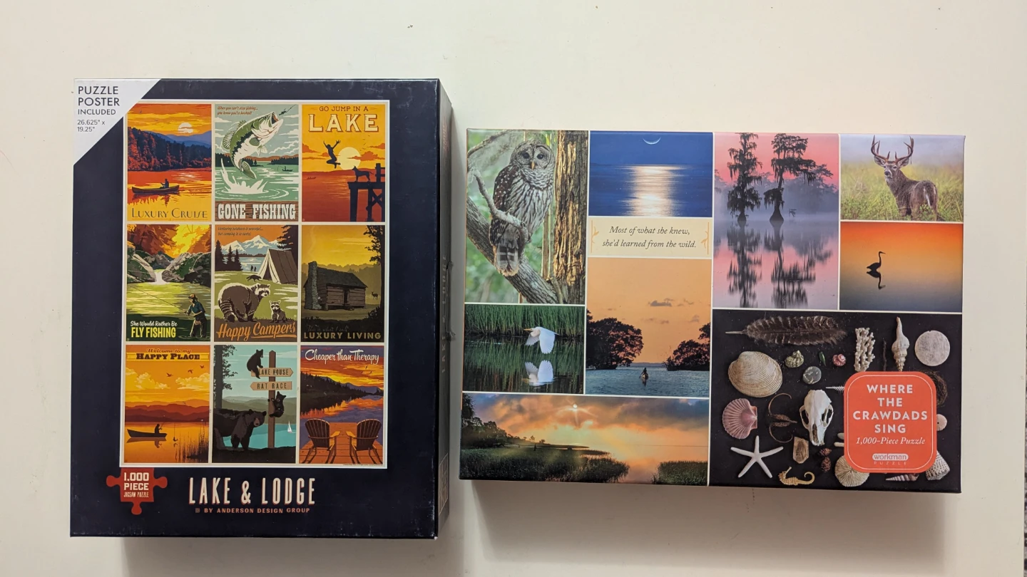 1000 Piece Nature & Wildlife Jigsaw Puzzles (Set of 2)