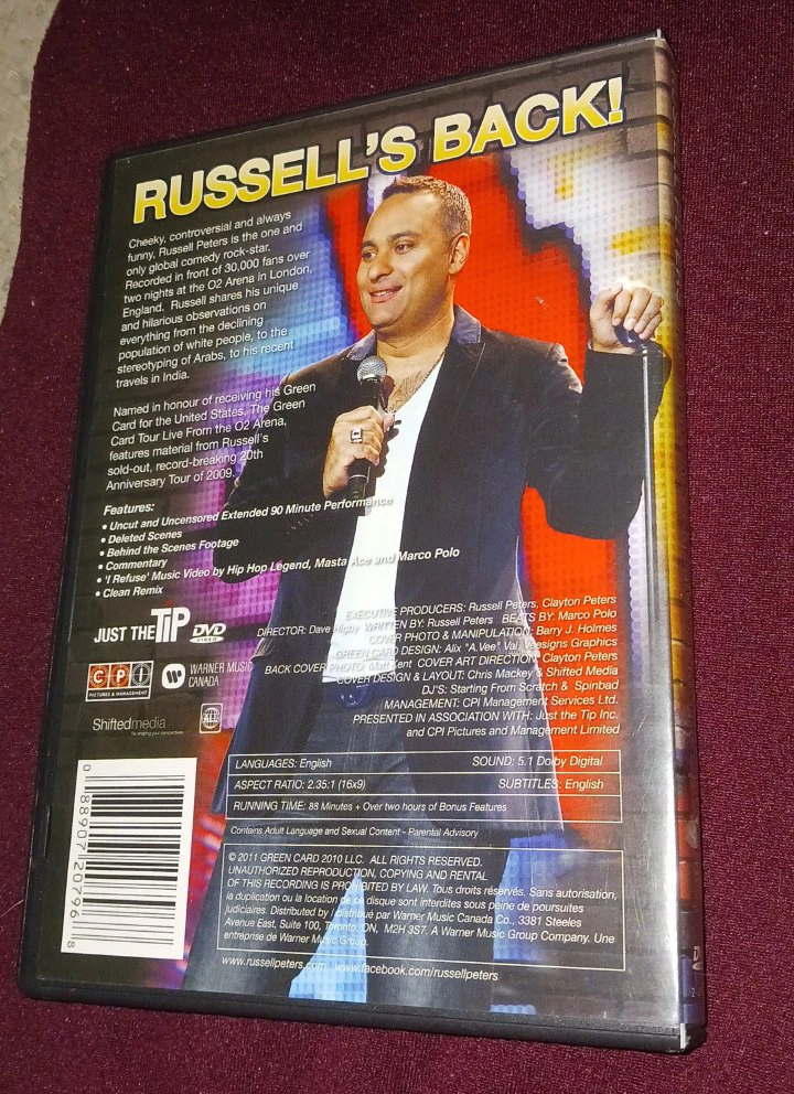 Russell Peters The Green Card Tour DVD - photo 3
