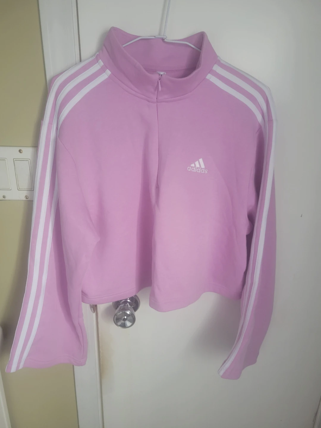Adidas Pink Zip Track Jacket - size M - photo 3