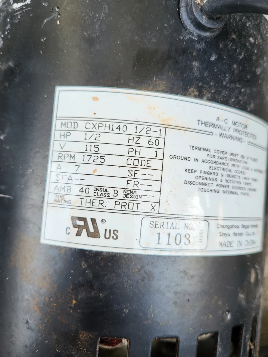 RIDGID 1/2 HP  motor $20 CASH - photo 2