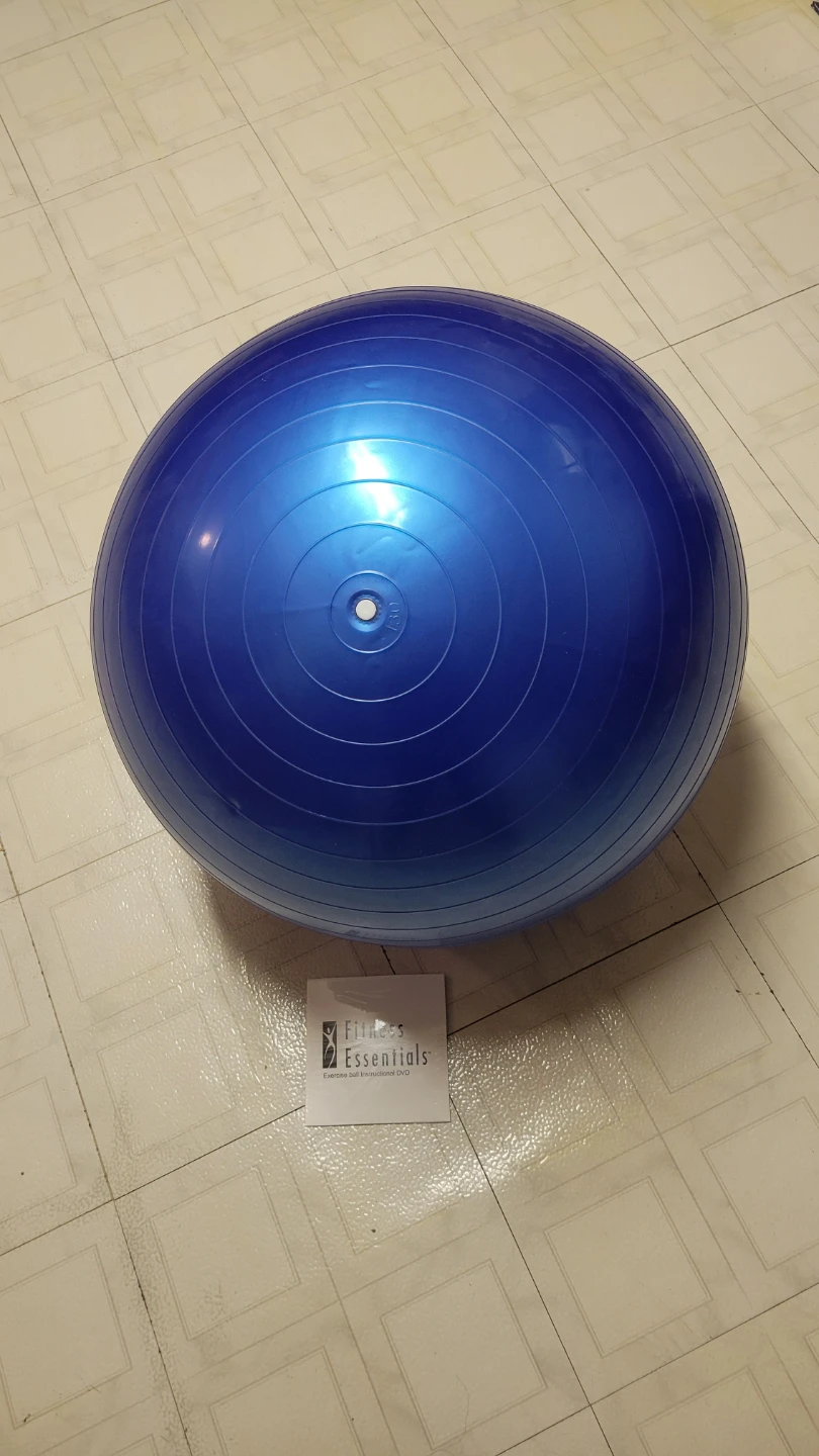 Fitness Essentials Blue Exercise Ball with Instructional DVD - photo 2