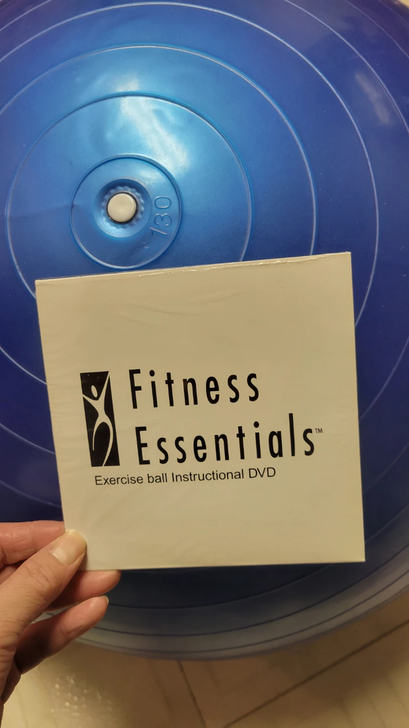 Fitness Essentials Blue Exercise Ball with Instructional DVD - photo 3