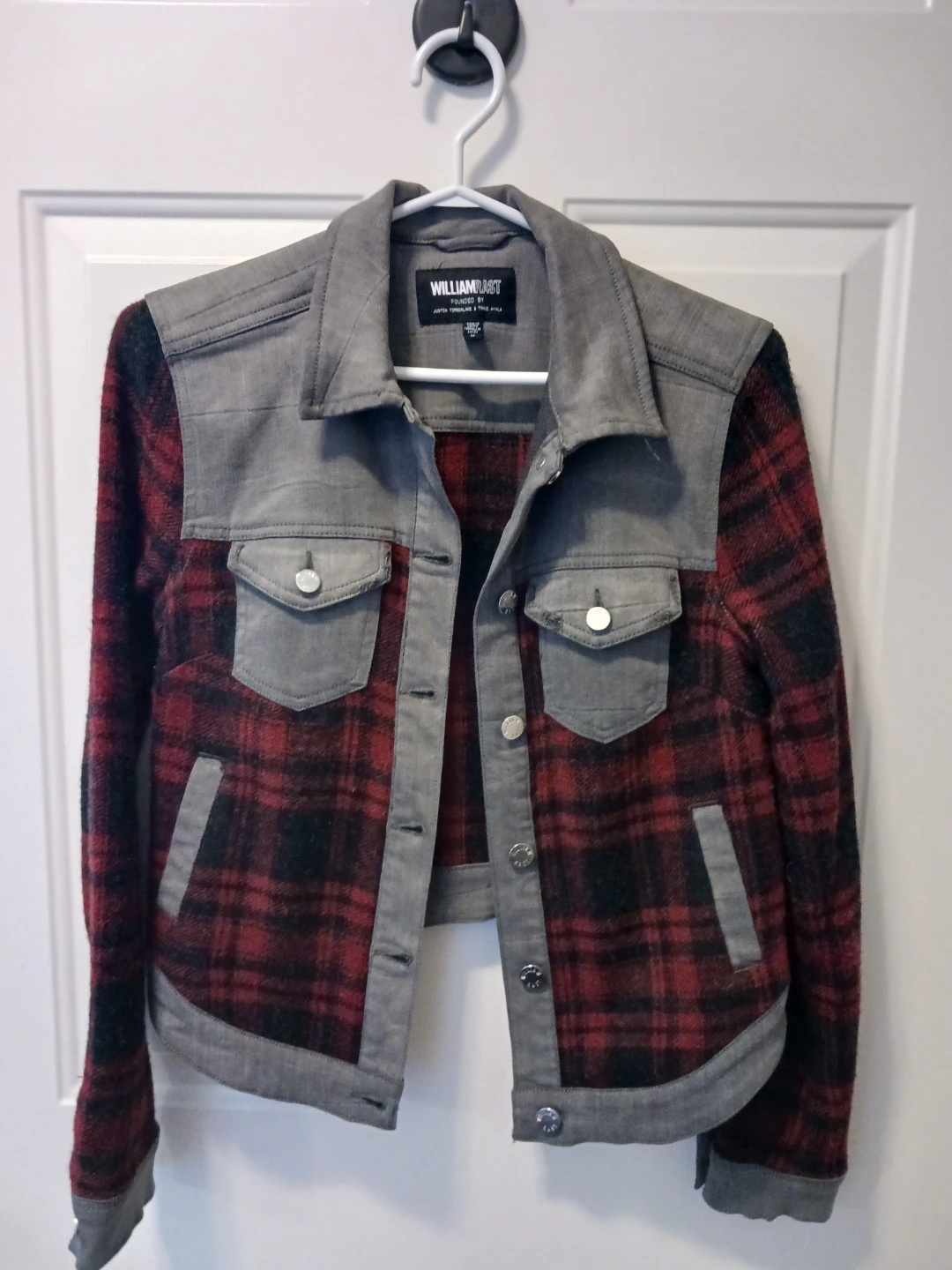 Timberlake designed Sussex Gray Sky Plaid Cropped Jacket
