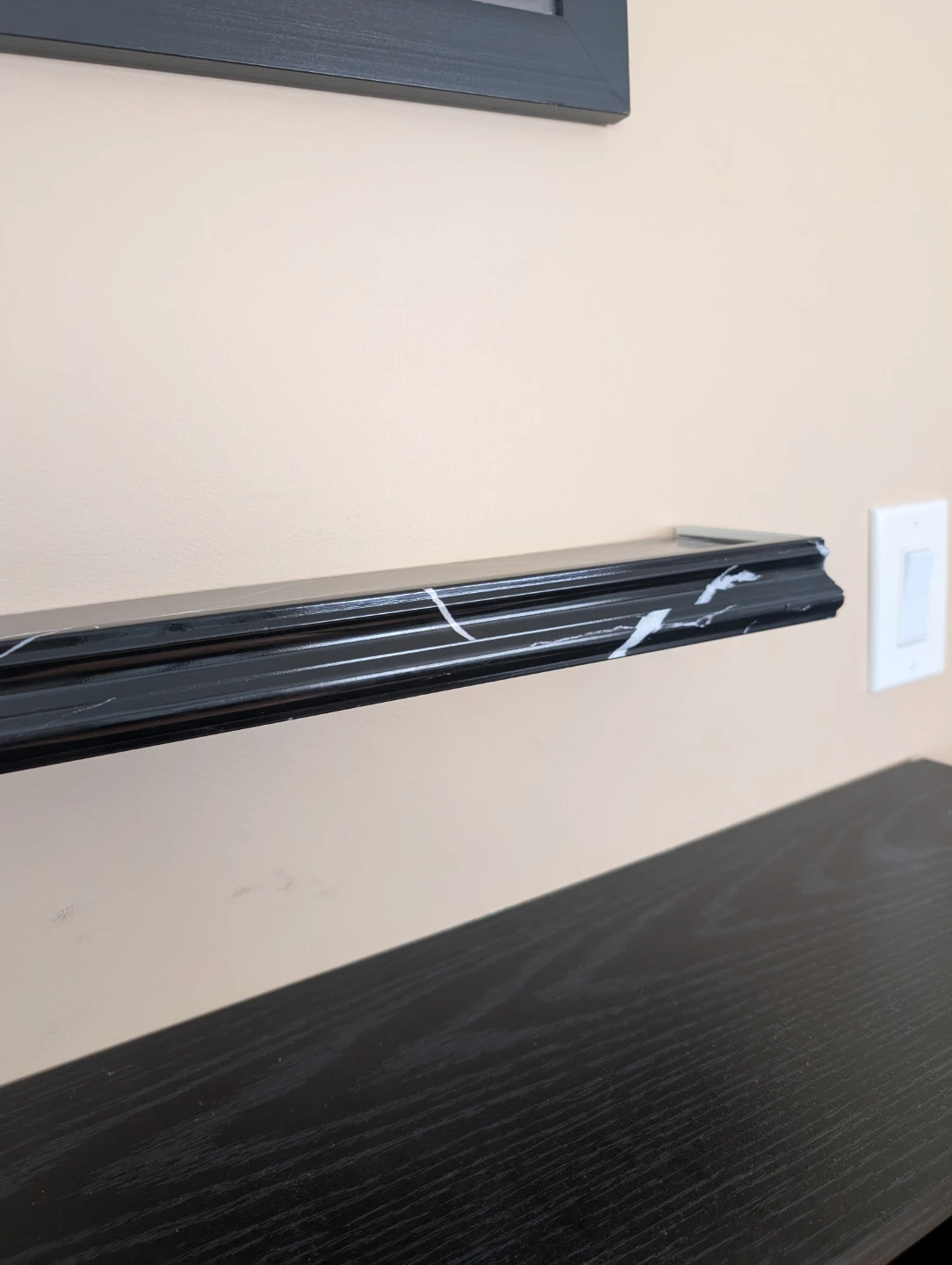 Black Marble Finish Shelf 🧡