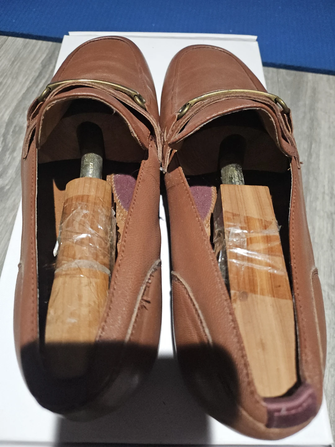 Brown Leather Loafers with Metal Detail - photo 3