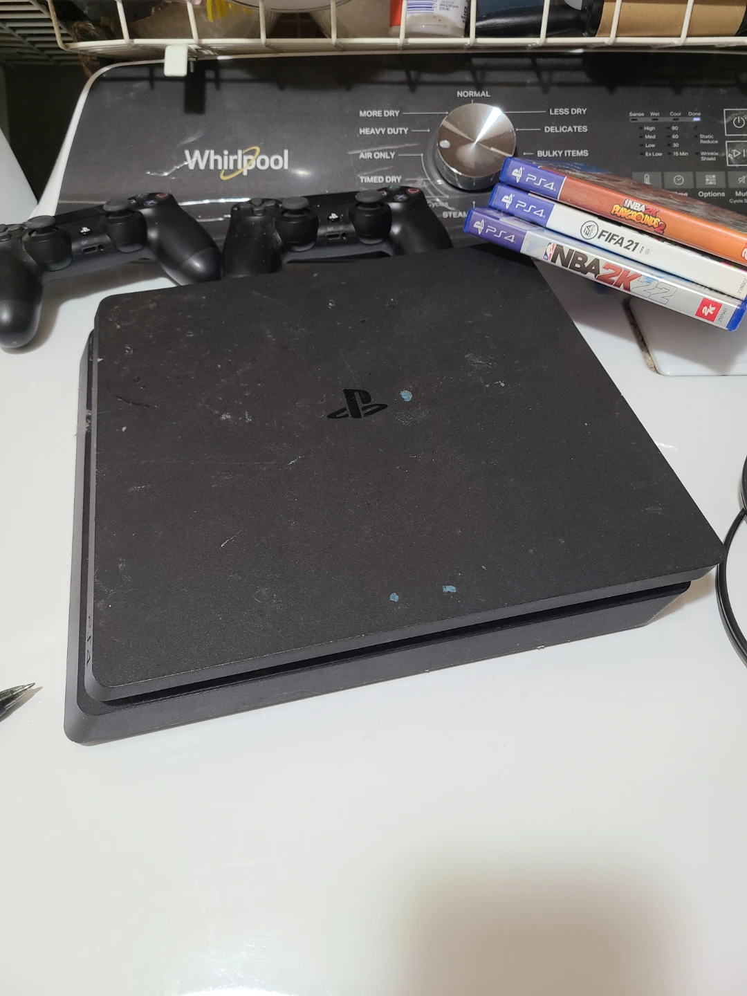 PlayStation 4 Slim with 3 Games And 2 controllers