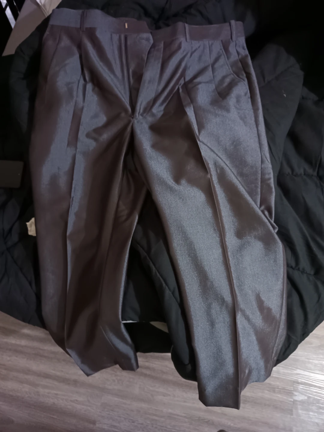 Shiny Grey Dress Pants