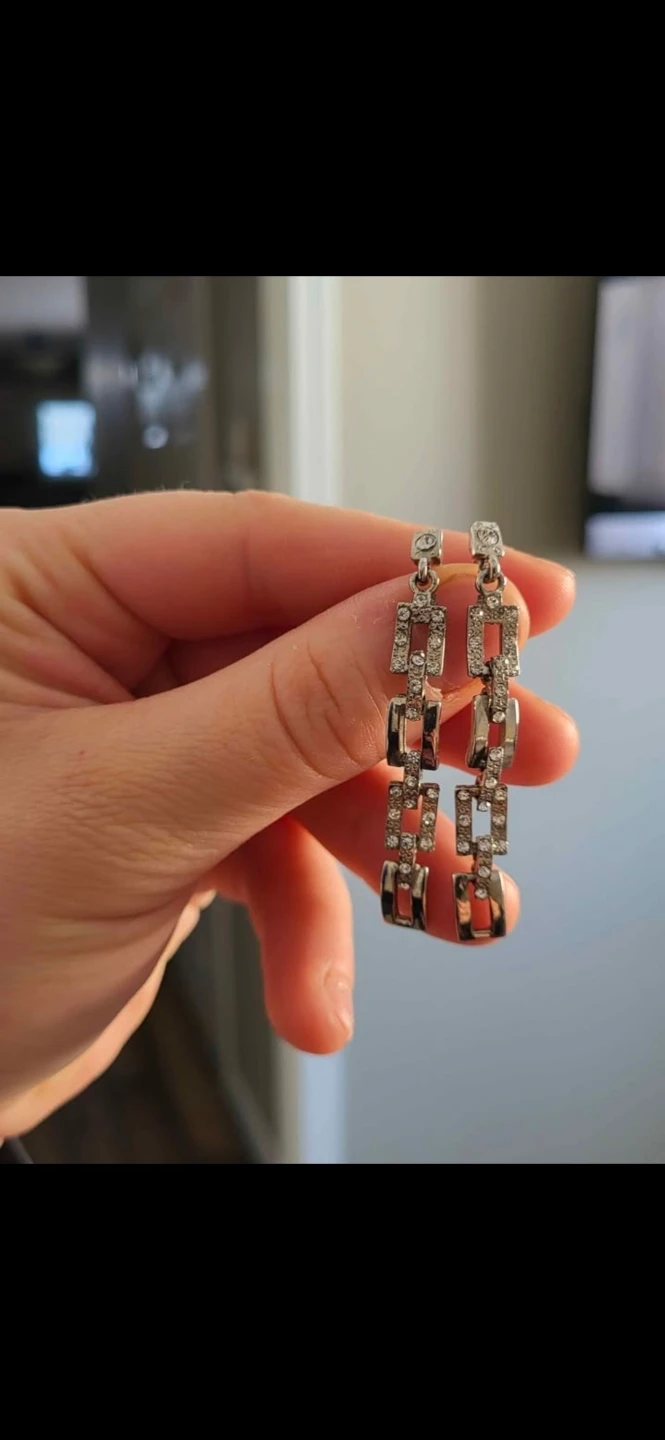 Sparkly Chain Drop Earrings
