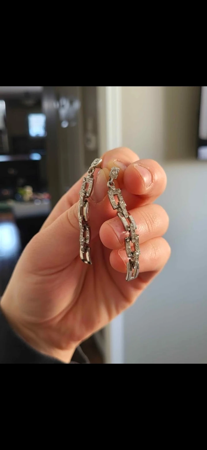 Sparkly Chain Drop Earrings - photo 2