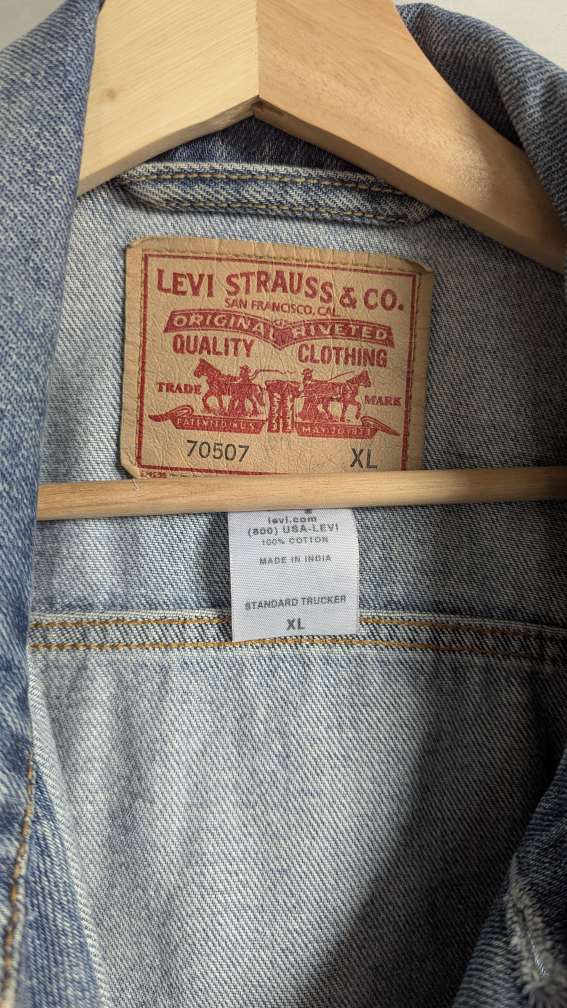 Levi's Vintage Men's Denim Trucker Jacket 70507, XL - photo 3