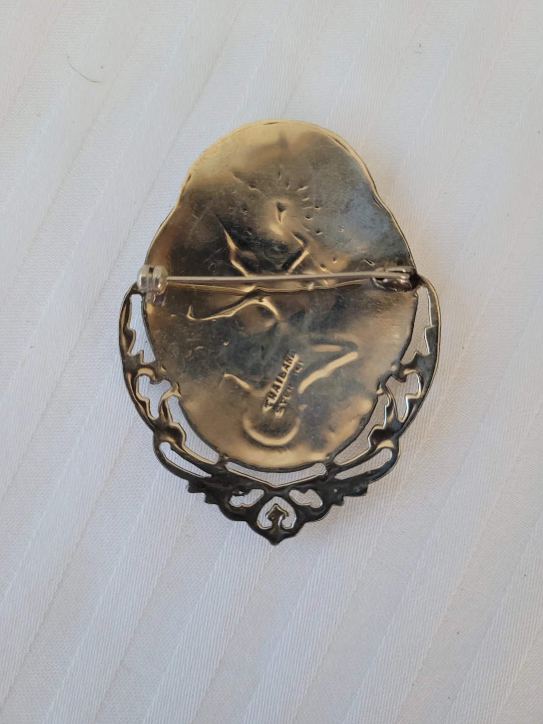 Sterling Silver Enamel Thai Dancer Brooch - photo 3