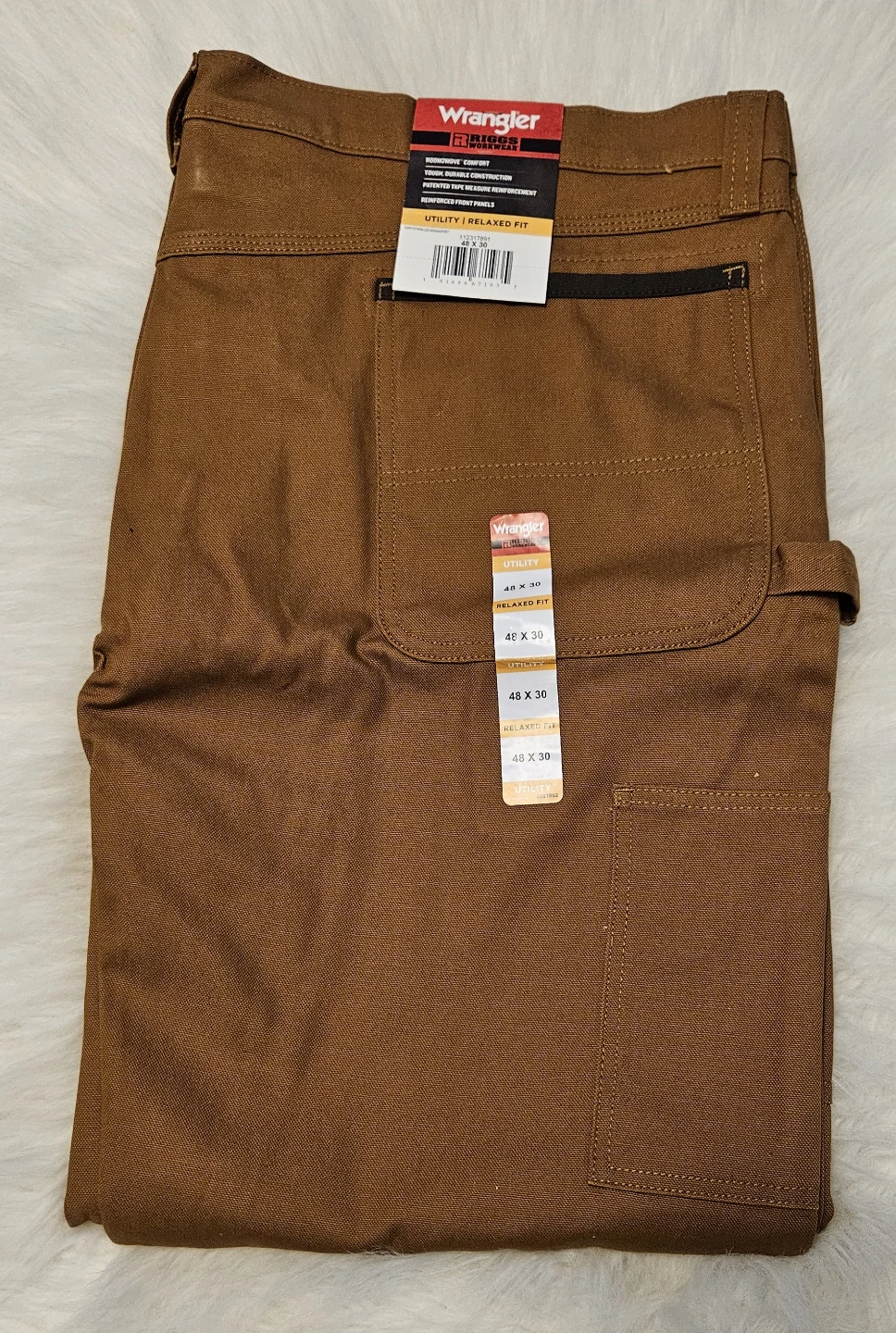 Wrangler Men's Work Pants Brown Relaxed Fit 48x30 - photo 2