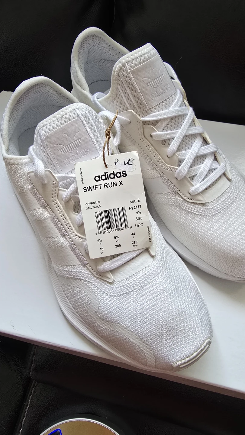 Brand new Adidas SwiftRun X running shoes All White for sale - photo 5