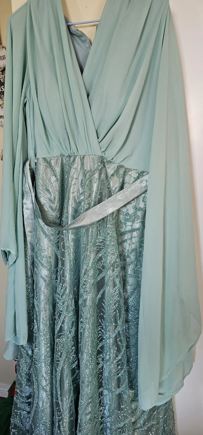 Women's Mint Green Sparkly Formal Dress - photo 2