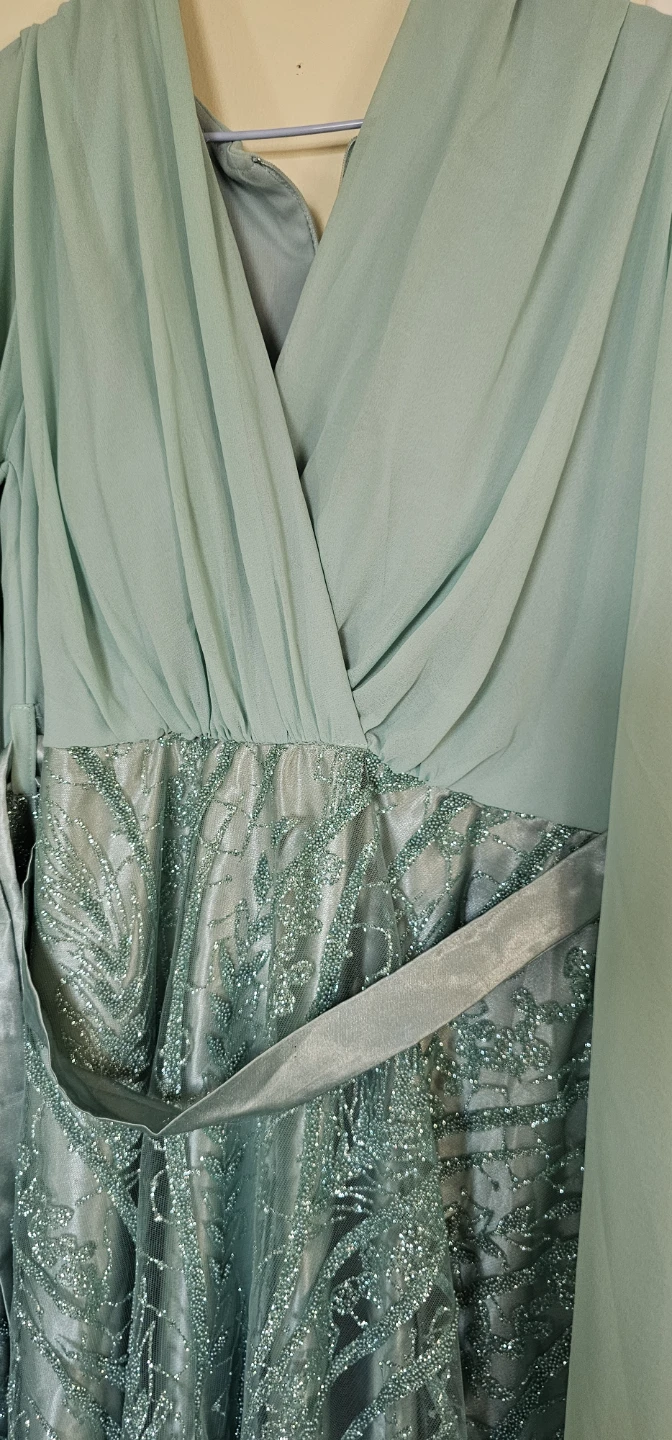 Women's Mint Green Sparkly Formal Dress - photo 5