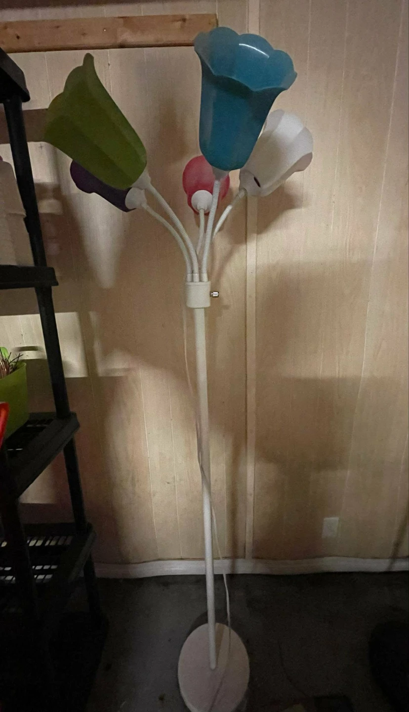 Multi-Colored Flower Floor Lamp